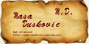 Maša Dušković vizit kartica